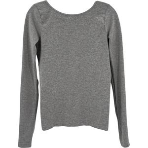 Intimately Free People Stretch Pullover Shirt Womens Size M Scoop Back Gray